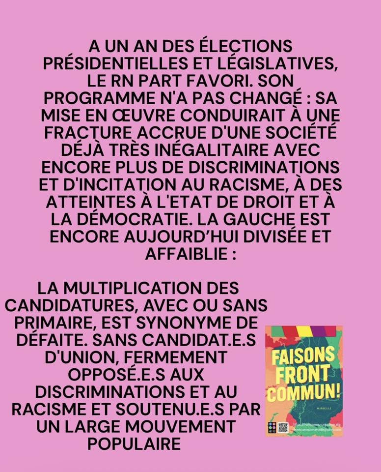 Contre la droite et l'extrême-droite