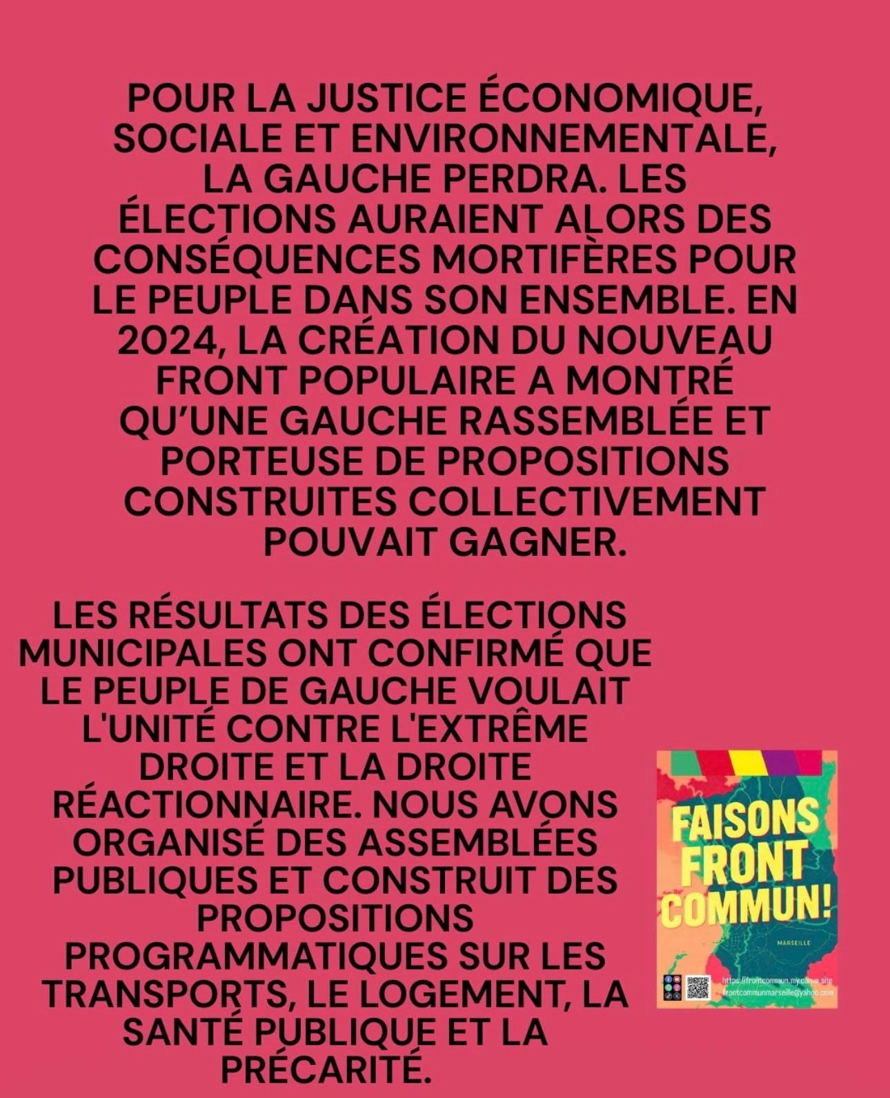 Pour la justice économique, sociale et environnementale