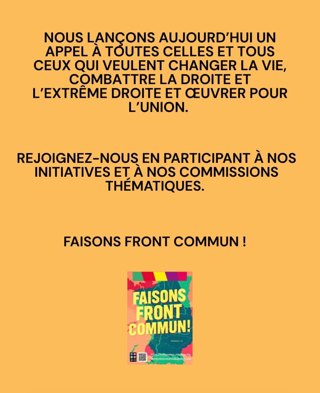 Notre objectif : l'union de toute la gauche