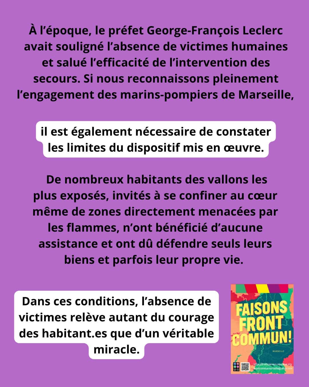 De nombreux habitants n'ont bénéficié d'aucune assistance